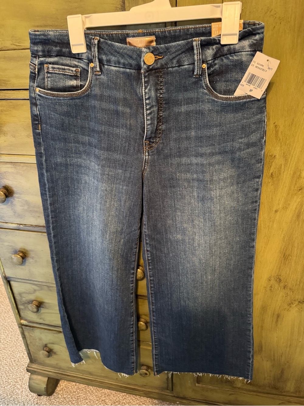 Kut from the Kloth Dark Blue Cropped Straight Jeans